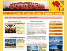 Tablet Screenshot of canguroviajes.com